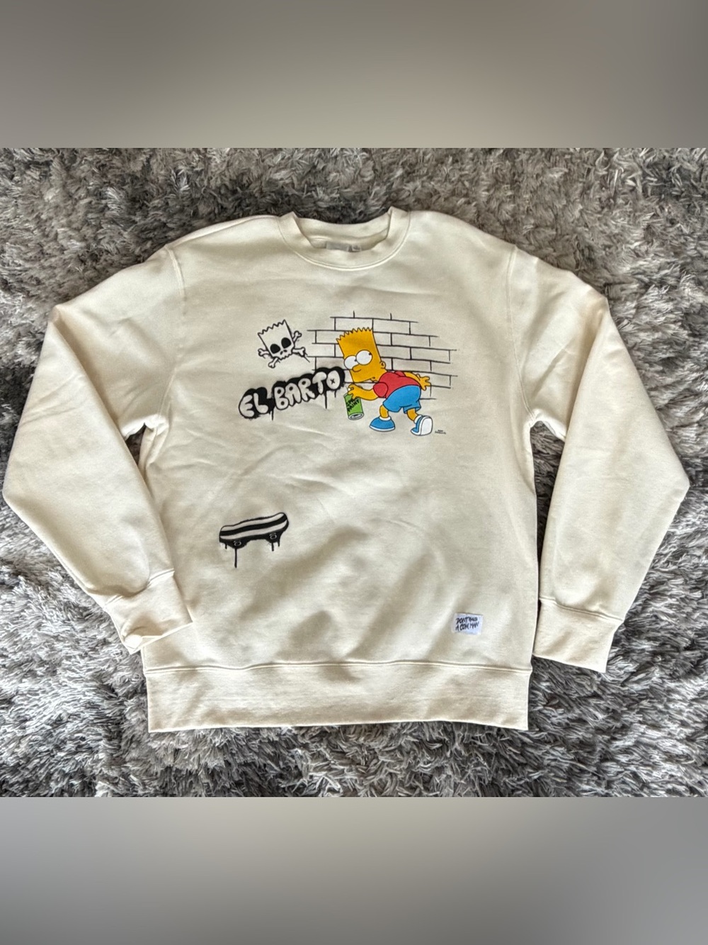The Simpsons Bart Simpson Graphic Crewneck Sweatshirt El Barto Kwik-EMart Size L